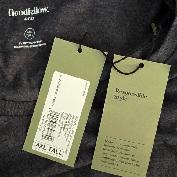 Two Goodfellow & Co - Men's Big & Tall Every Wear Short Sleeve V-Neck T-Shirts - Picture 5 of 9